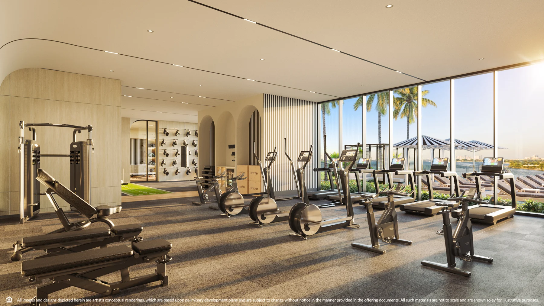 Developer rendering of fitness center
