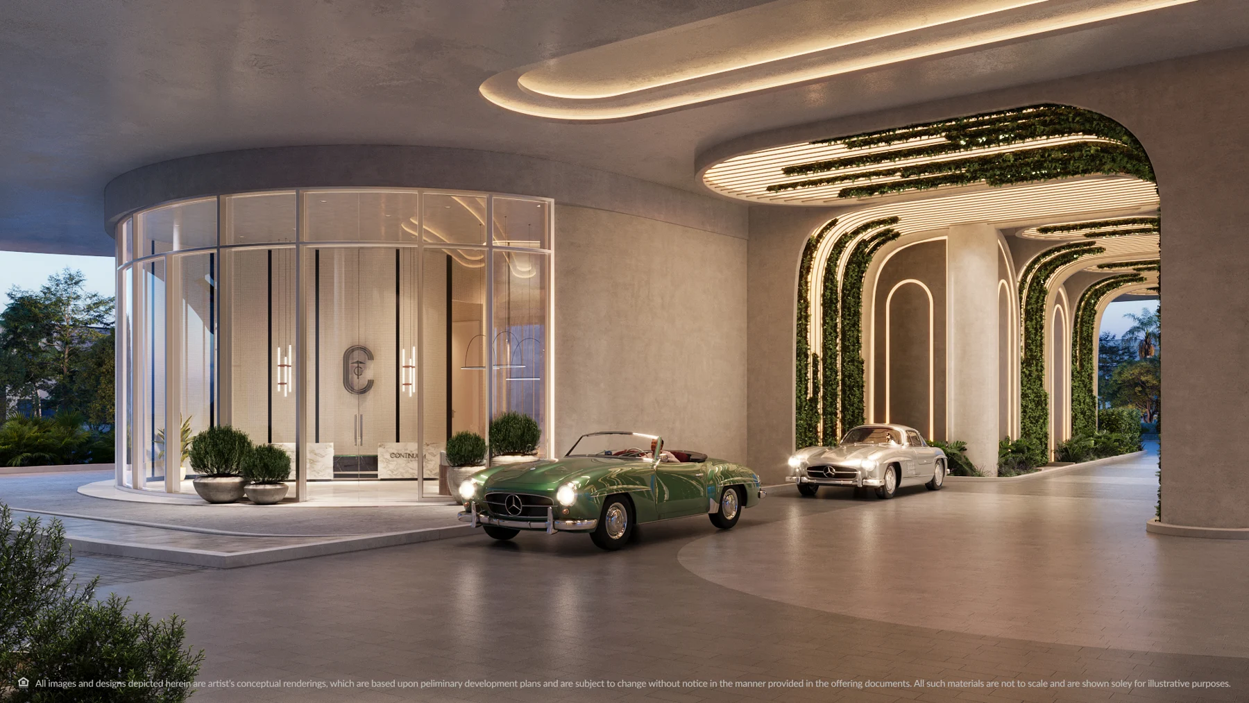 Arrival court — Developer rendering